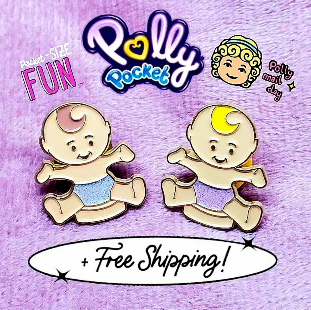 Polly Pocket Baby Collectible Enamel Pins